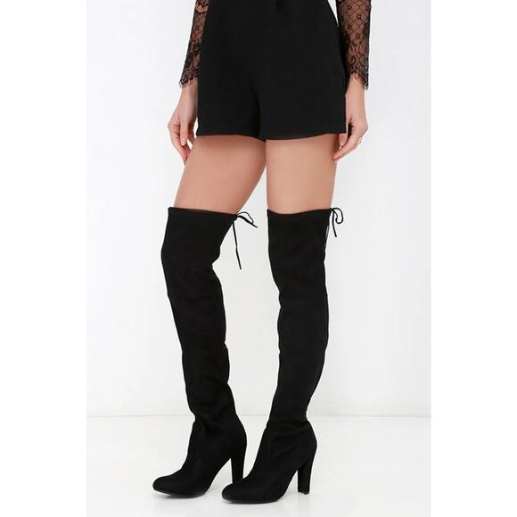 Steve Madden - Gorgeous Over The Knee Boots in Black Suede / Size - Picture 10 of 10